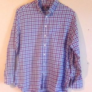 Vineyard Vines Men Plaid Long Sleeves Buttons Down Casual Ware Shirt